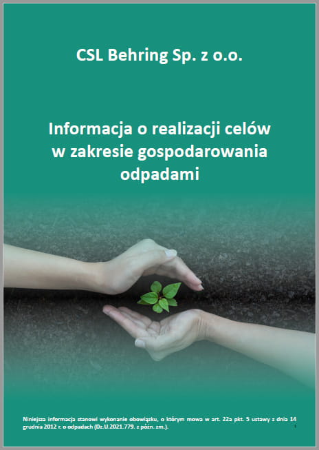 Informacja o realizacji celów wzakresie gospodarowania odpadami